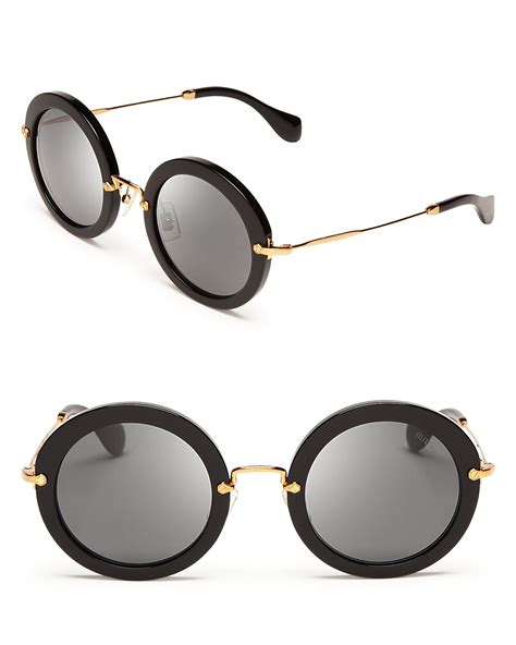 round miu miu sunglasses